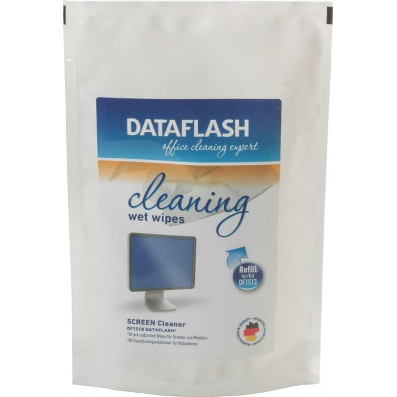 Чист. DataFlash (DF1518) серветки для TFT/LCD, 100 шт (refill DF1513)