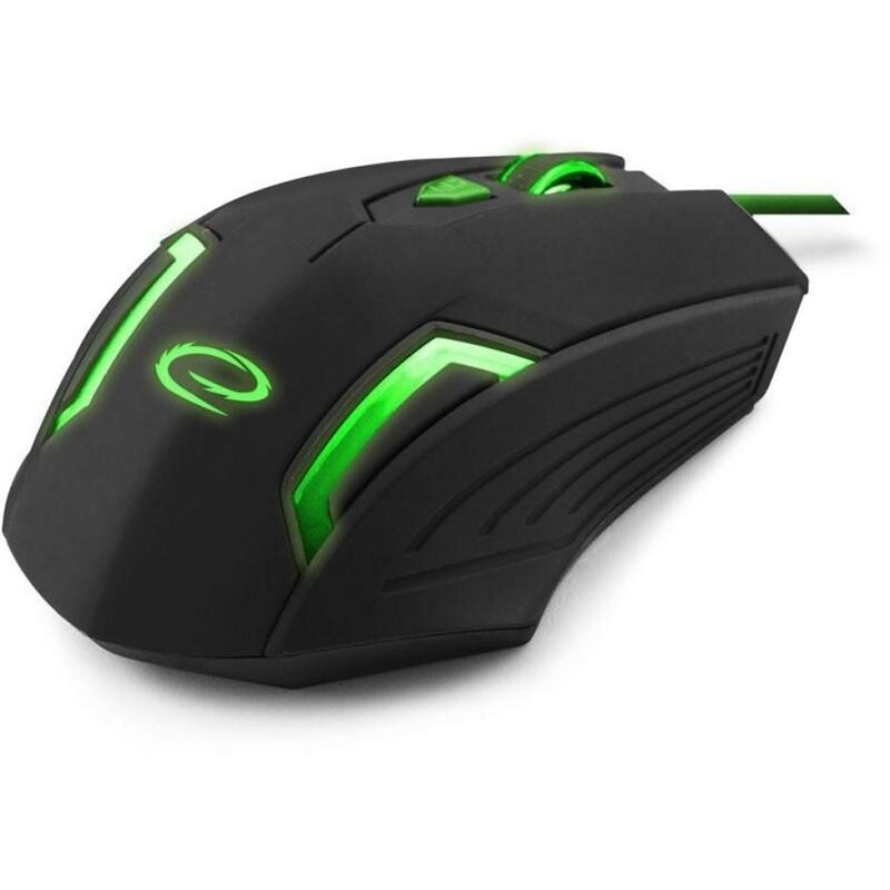 Мышь Esperanza EGM205G Fighter Black/Green USB