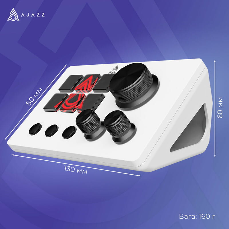 Контроллер для стриминга Ajazz AKP03E USB White