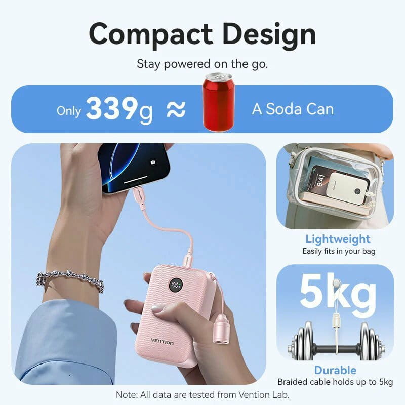 Универсальная мобильная батарея Vention 20000mAh 22.5W Black (FKBB0-C)