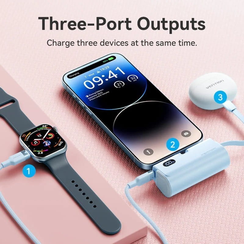 Универсальная мобильная батарея Vention 4800mAh 22.5W Black (FHRB0)