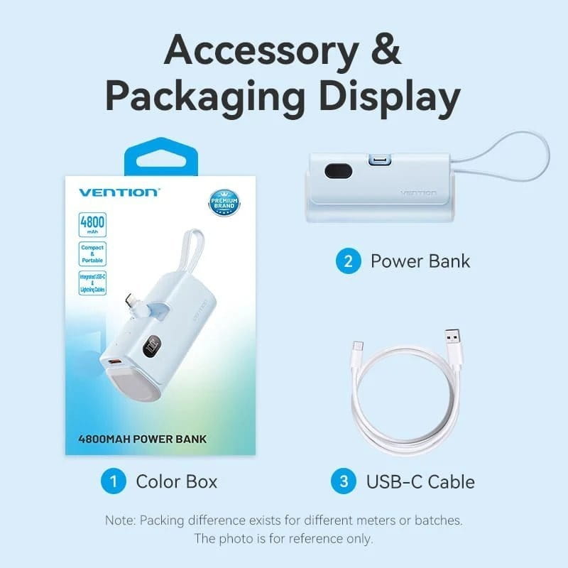 Универсальная мобильная батарея Vention 4800mAh 22.5W Black (FHRB0)