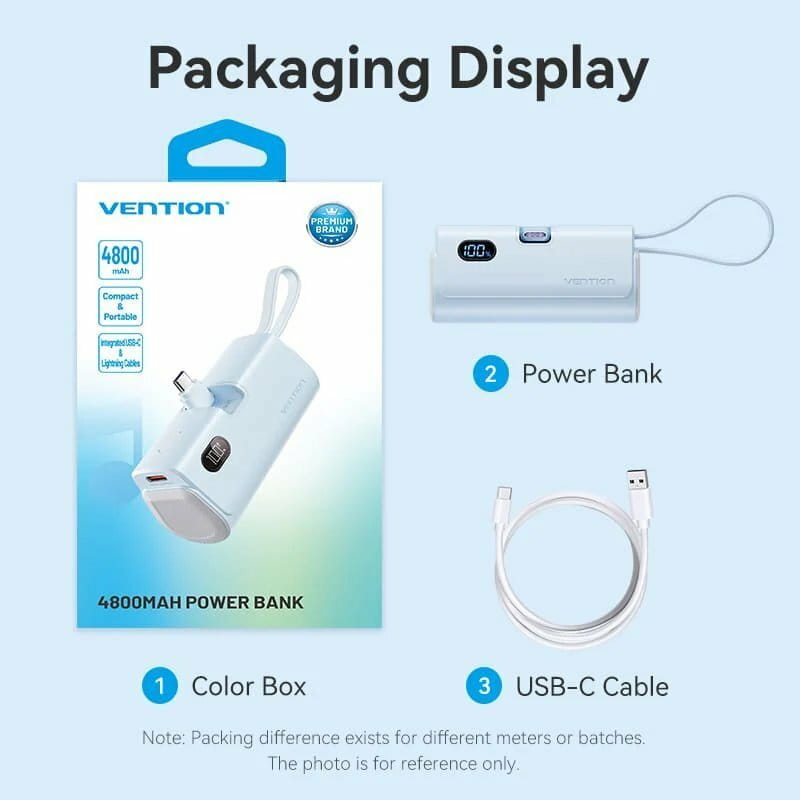 Универсальная мобильная батарея Vention 4800mAh 22.5W Black (FHQB0)