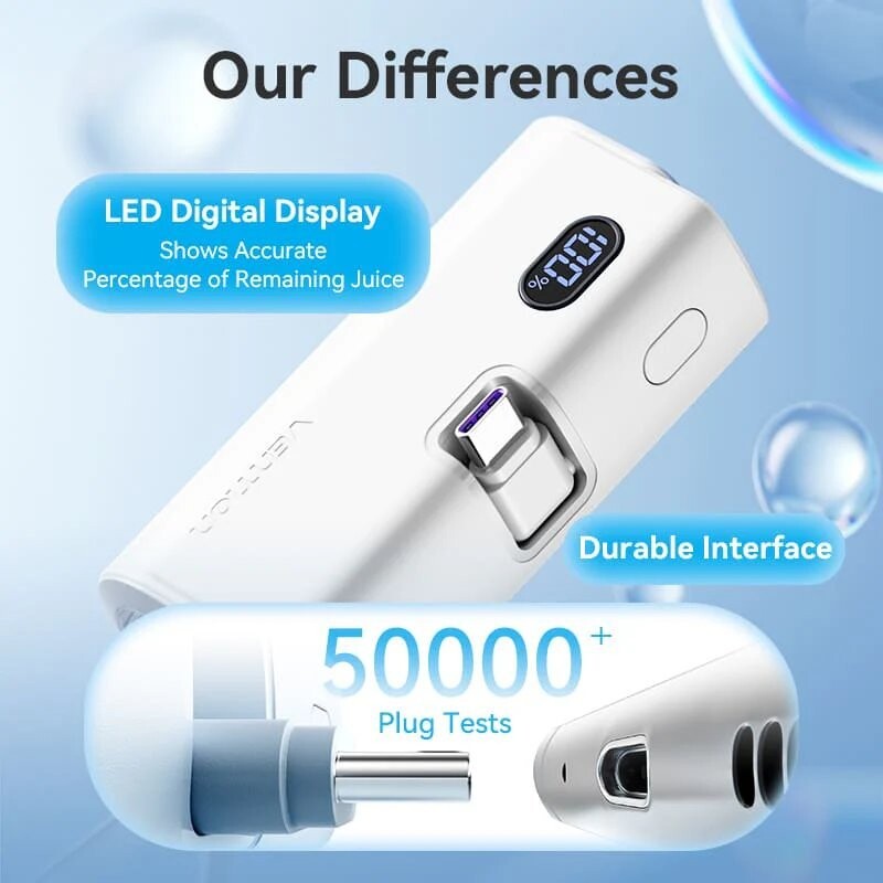 Универсальная мобильная батарея Vention 4800mAh 22.5W Blue (FHQL0)