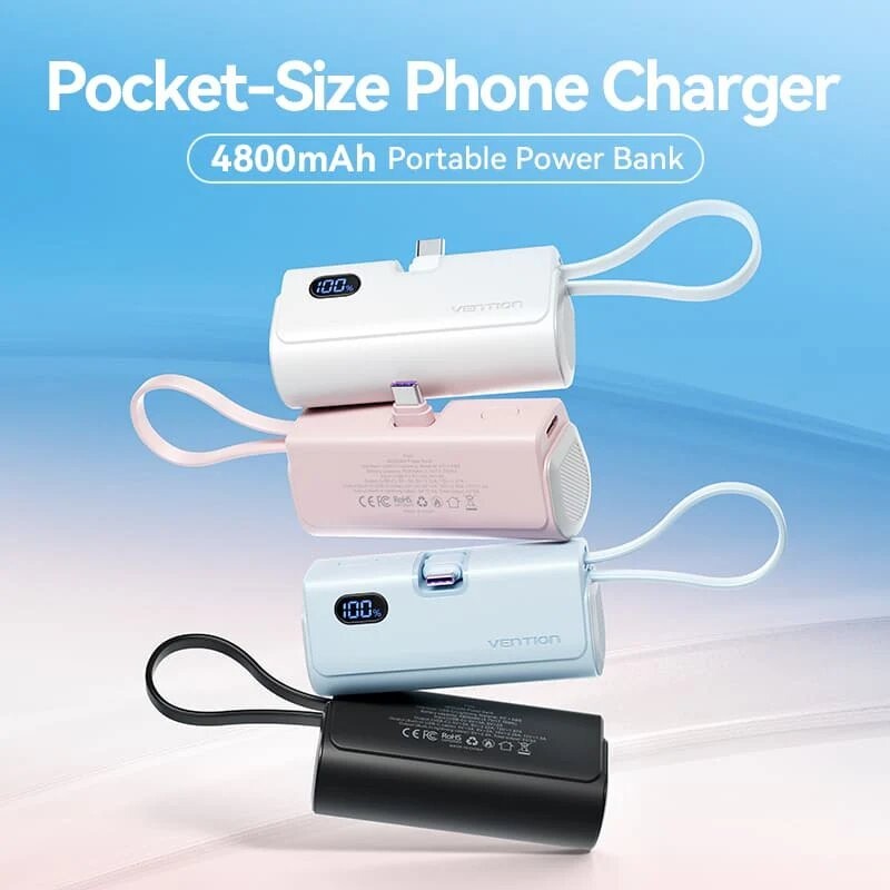 Универсальная мобильная батарея Vention 4800mAh 22.5W Blue (FHQL0)