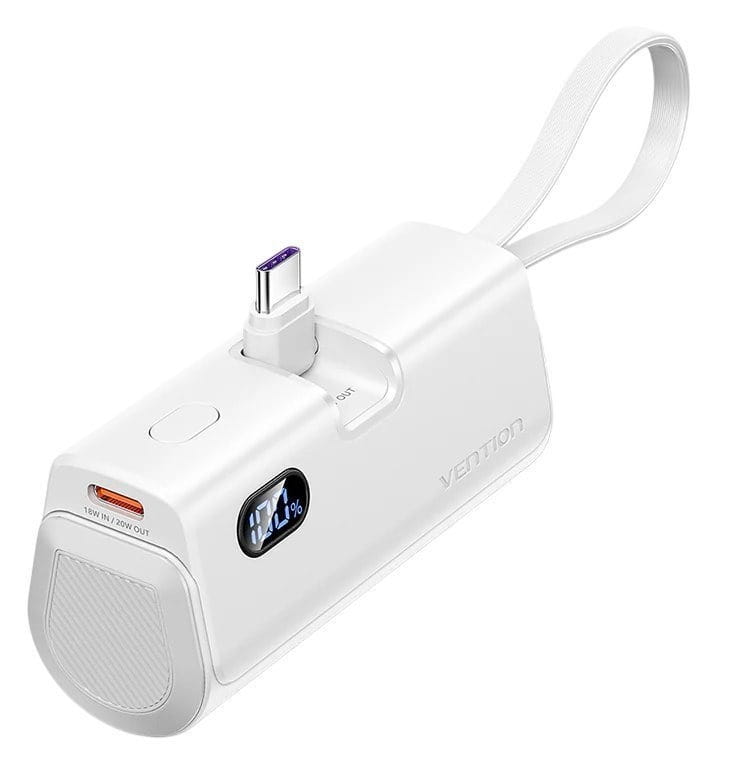 Универсальная мобильная батарея Vention 4800mAh 22.5W White (FHQW0)
