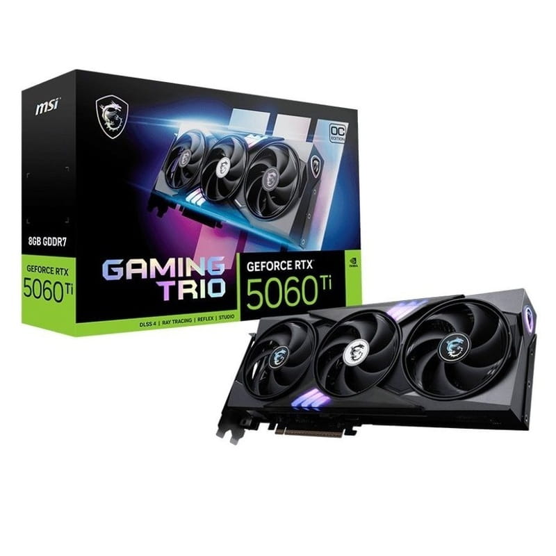 Видеокарта GF RTX 5060 Ti  8GB GDDR7 Gaming Trio OC MSI (GeForce RTX 5060 Ti 8G GAMING TRIO OC)