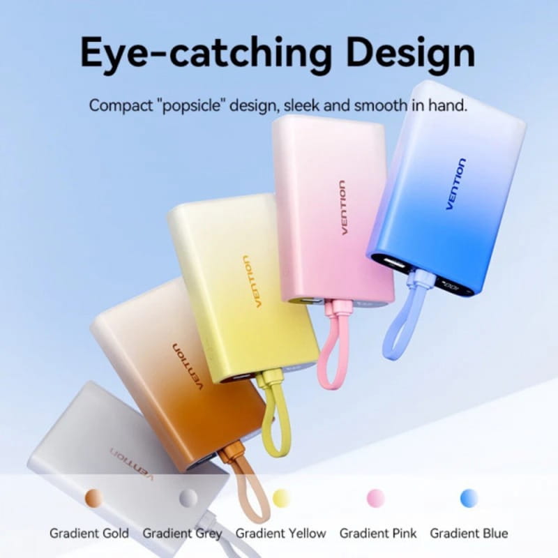 Универсальная мобильная батарея Vention 10000mAh 22.5W Gradient Yellow (FHZY0)