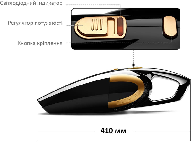 Автомобильный пылесос Aspiring Dust 2 Black (DU5500ABS)
