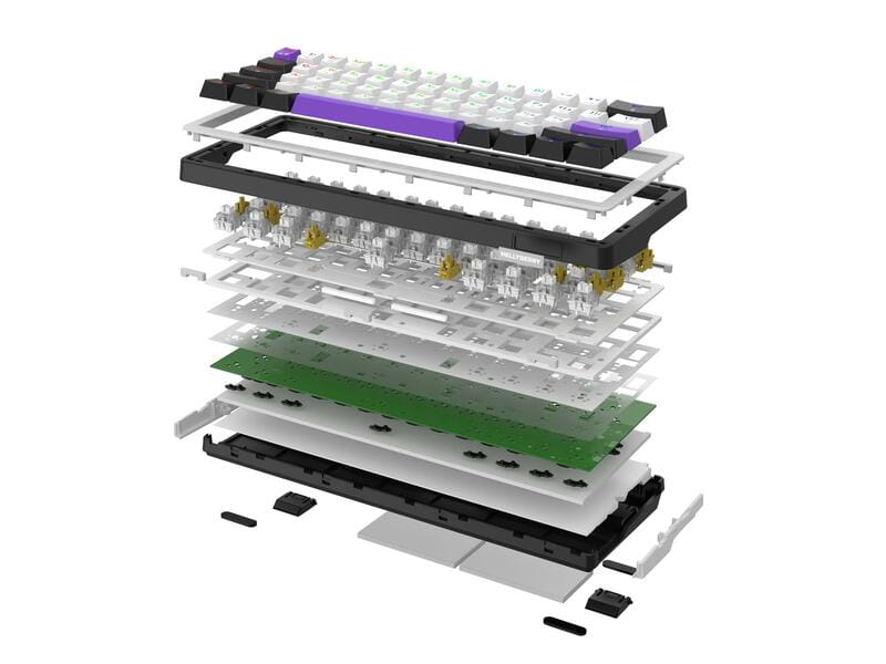 Клавиатура беспроводная Hator Hellyberry HK60 Wireless Black-White