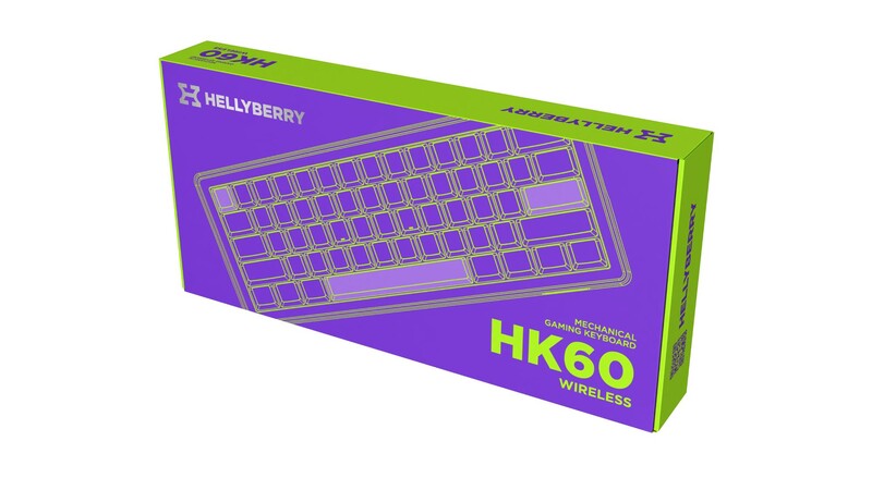 Клавиатура беспроводная Hator Hellyberry HK60 Wireless White/Violet