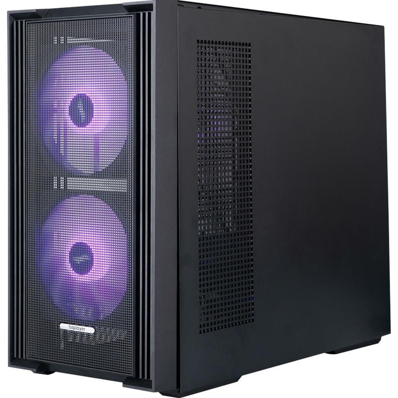 Корпус 1stPlayer AU6-BK-2FA7-14-2FA7R-1FA7 Black