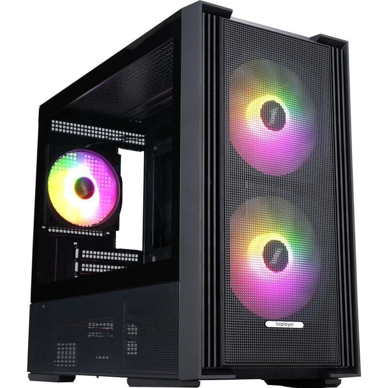 Корпус 1stPlayer AU6-BK-2FA7-14-2FA7R-1FA7 Black