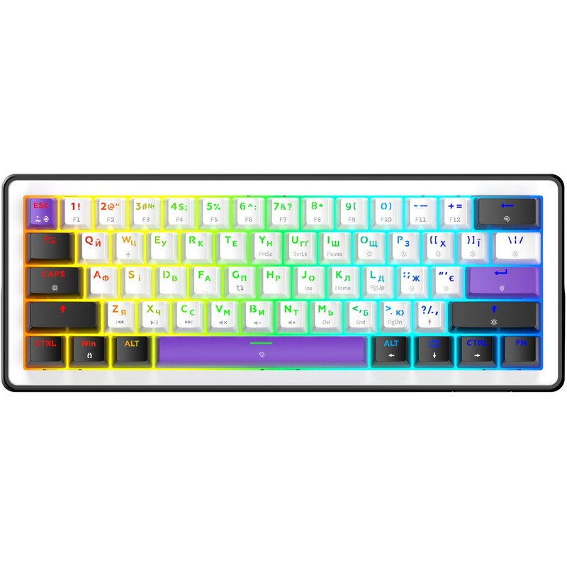 Клавиатура Hator Hellyberry HK60 White/Violet