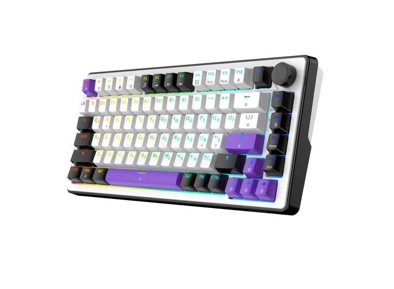 Клавиатура Hator Hellyberry HK75 White/Violet