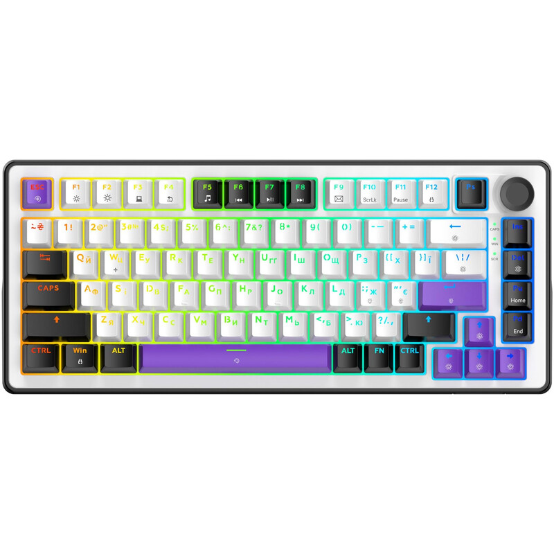 Клавиатура Hator Hellyberry HK75 White/Violet
