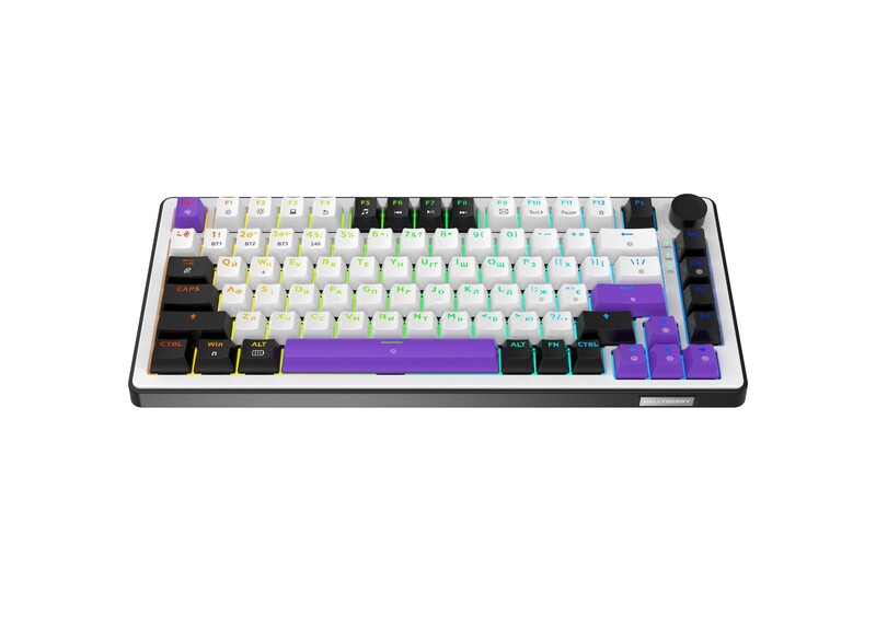 Клавиатура беспроводная Hator Hellyberry HK75 Wireless White/Violet
