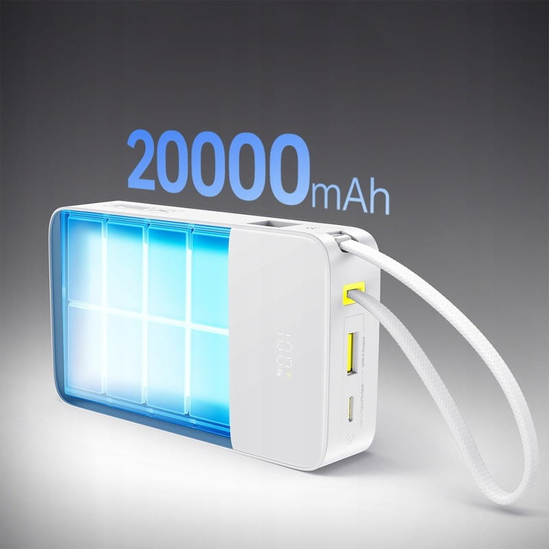 Універсальна мобільна батарея Baseus EnerFill FC51 Bipow 2 Pro 20000mAh 22.5W White (E0027700)