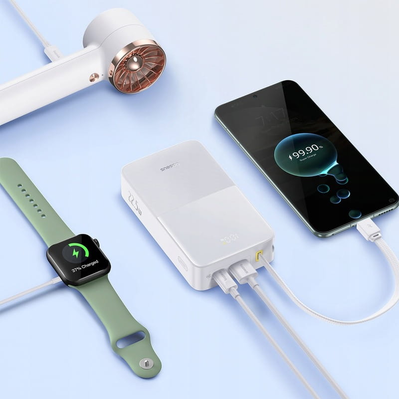 Універсальна мобільна батарея Baseus EnerFill FC51 Bipow 2 Pro 20000mAh 22.5W White (E0027700)