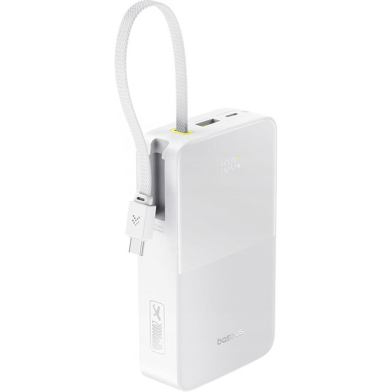 Універсальна мобільна батарея Baseus EnerFill FC51 Bipow 2 Pro 20000mAh 22.5W White (E0027700)