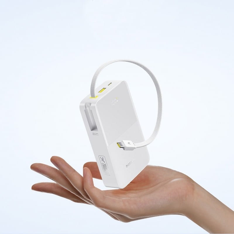 Універсальна мобільна батарея Baseus EnerFill FC51 Bipow 2 Pro 20000mAh 22.5W White (E0027700)