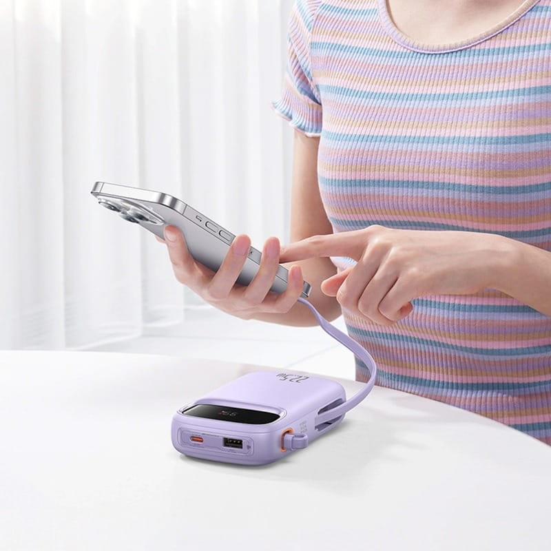 Универсальная мобильная батарея Baseus Qpow2 20000mAh 22.5W Purple (P10055002513-00)