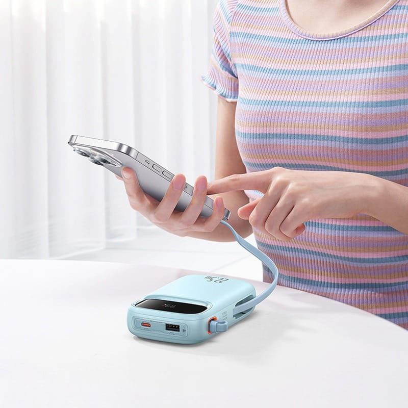 Универсальная мобильная батарея Baseus Qpow2 20000mAh 22.5W Blue (P10055002313-00)
