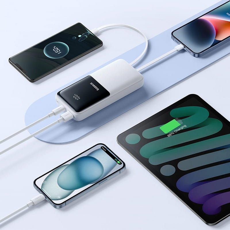 Универсальная мобильная батарея Baseus Lipow 20000mAh 22.5W White (P10079102213-00)