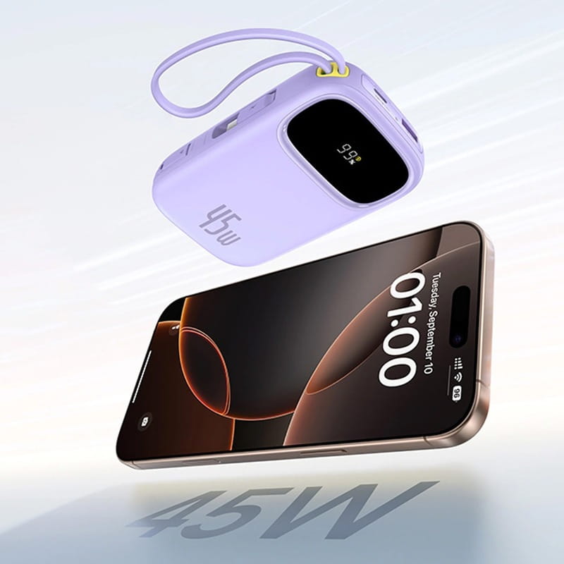 Универсальная мобильная батарея Baseus EnerFill FC31 Qpow 3 20000mAh 45W Purple (E0028D02)