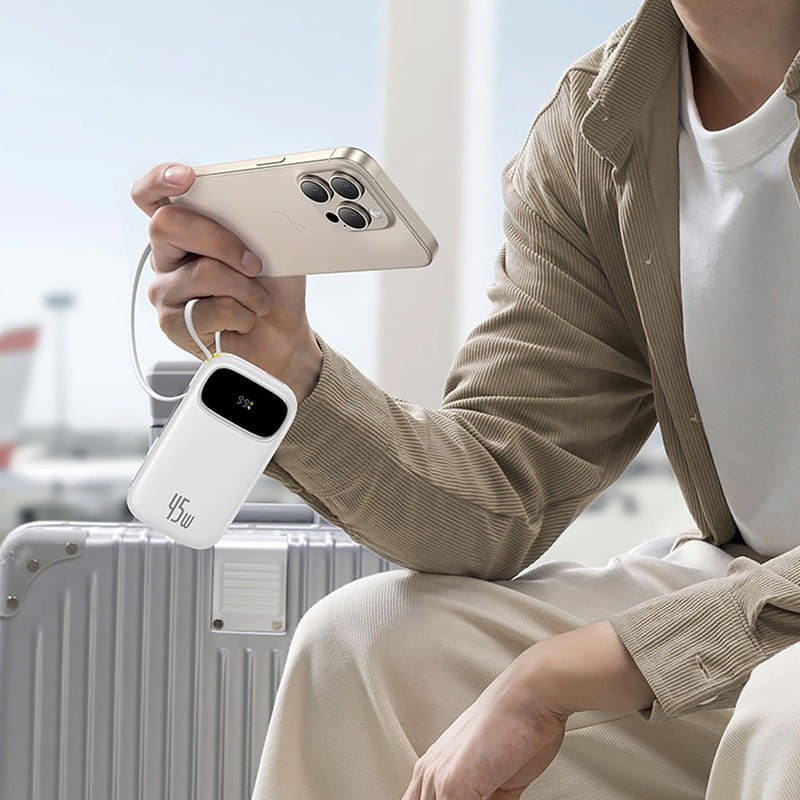 Универсальная мобильная батарея Baseus EnerFill FC31 Qpow 3 20000mAh 45W White (E0028D01)