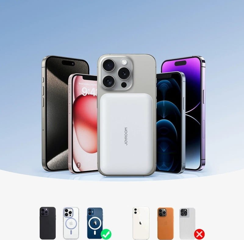 Універсальна мобільна батарея Joyroom Magnetic Wireless JR-W020 10000mAh 20W White (6941237119698)