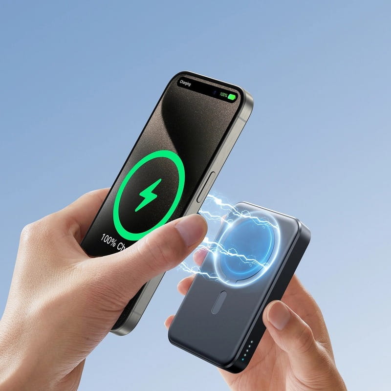 Универсальная мобильная батарея Joyroom Magnetic Wireless JR-W020 10000mAh 20W Black (6941237118455)