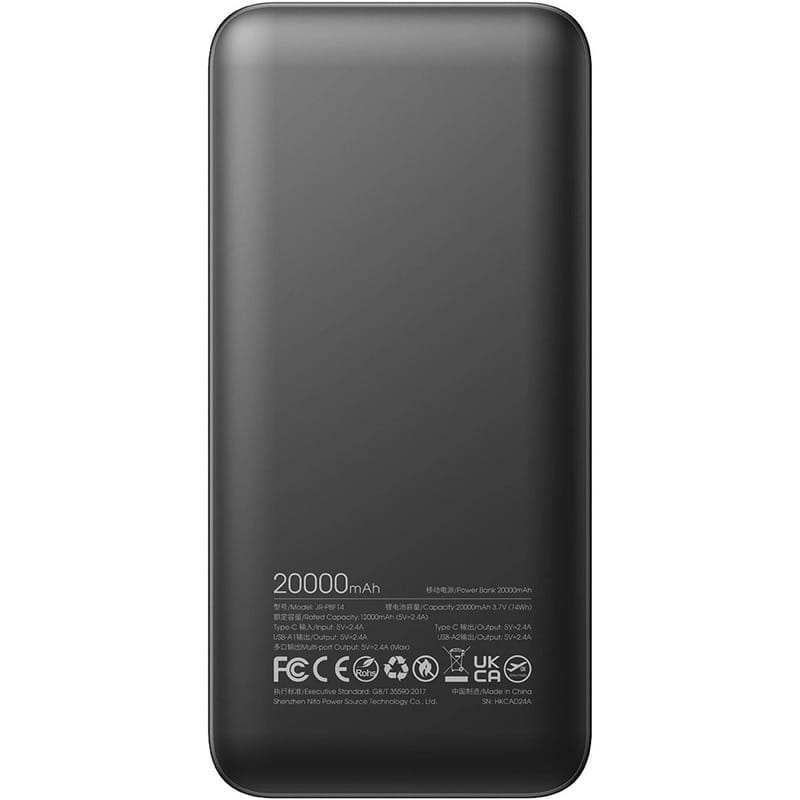 Универсальная мобильная батарея Joyroom 20000mAh 12W JR-PBF14 Black