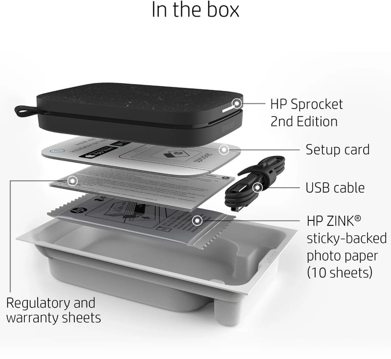 Принтер миттєвого друку HP Sprocket Black (HPISPB)