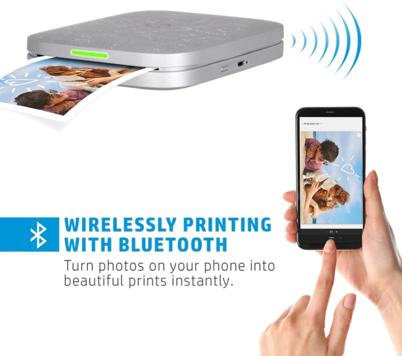 Принтер миттєвого друку HP Sprocket Gray (HPISP3X4W)