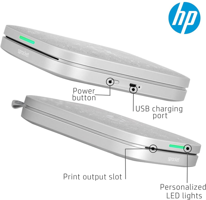 Принтер миттєвого друку HP Sprocket Gray (HPISP3X4W)