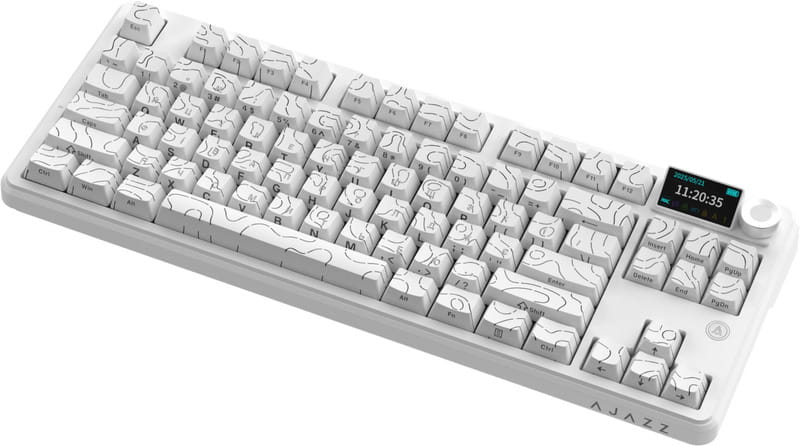 Клавіатура бездротова Ajazz AK870 V2 Maillard Switch White (AK870-V2-S-W)