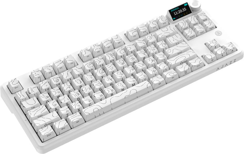 Клавіатура бездротова Ajazz AK870 V2 Maillard Switch White (AK870-V2-S-W)