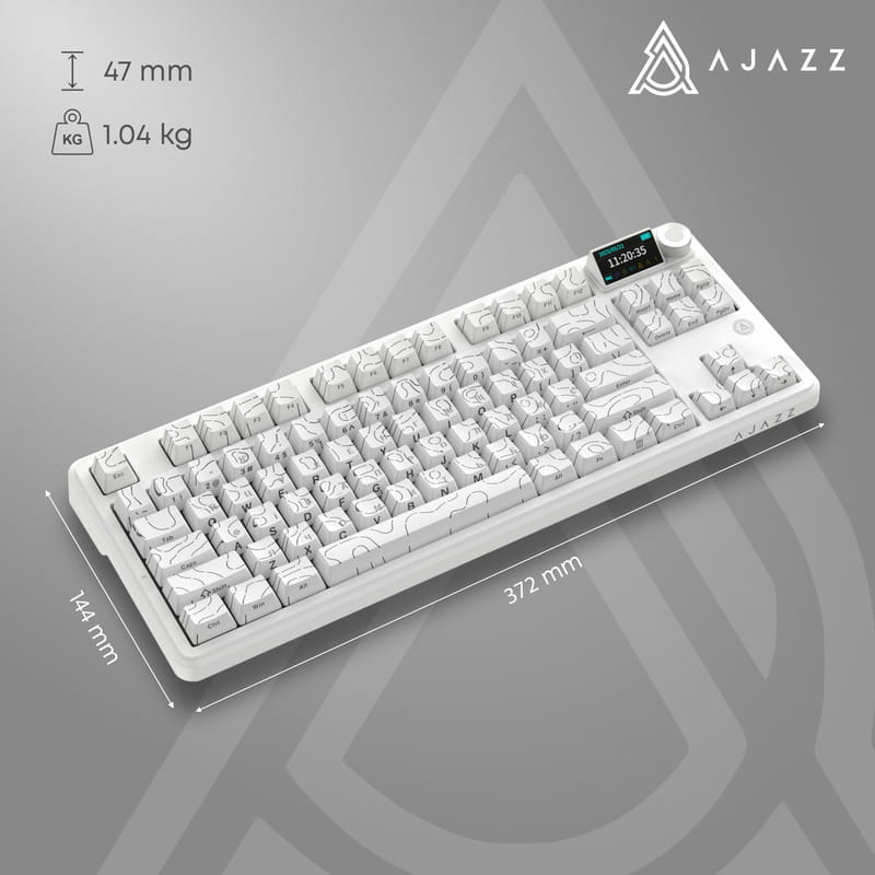 Клавіатура бездротова Ajazz AK870 V2 Maillard Switch White (AK870-V2-S-W)