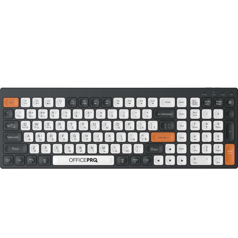 Клавіатура бездротова OfficePro SK985BO Bluetooth Black/White