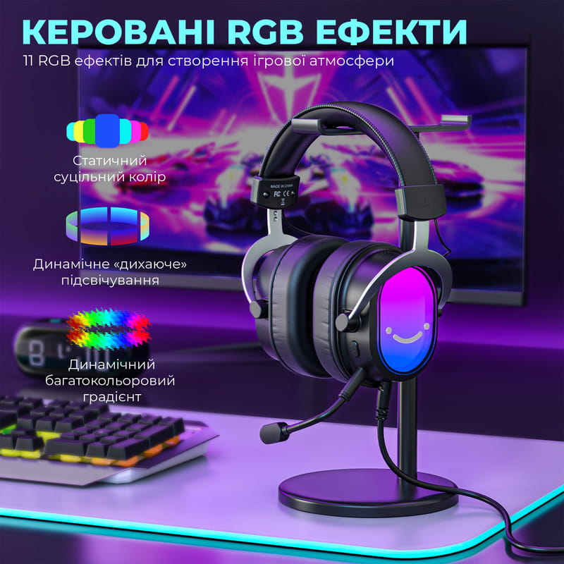 Гарнитура Fifine H16 7.1 Black RGB