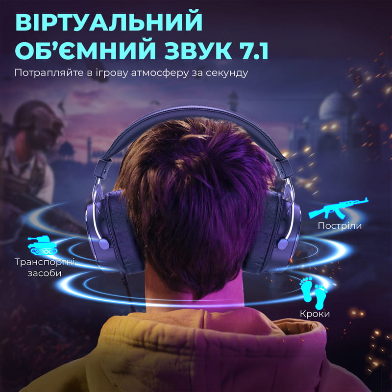 Гарнітура Fifine H16 7.1 Black RGB