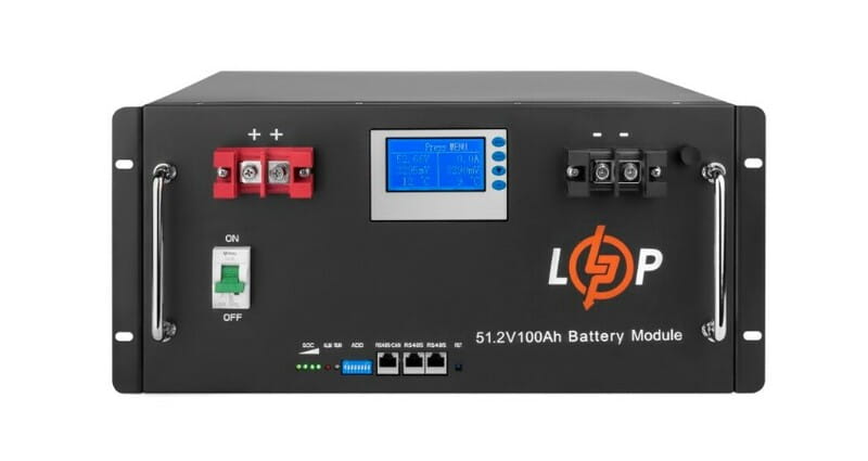 Акумуляторна батарея LogicPower 48V 100 AH (5120Wh) LCD Smart (BMS 100A/100А) LiFePO4