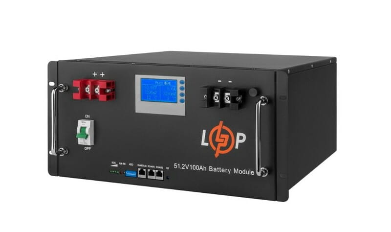 Акумуляторна батарея LogicPower 48V 100 AH (5120Wh) LCD Smart (BMS 100A/100А) LiFePO4