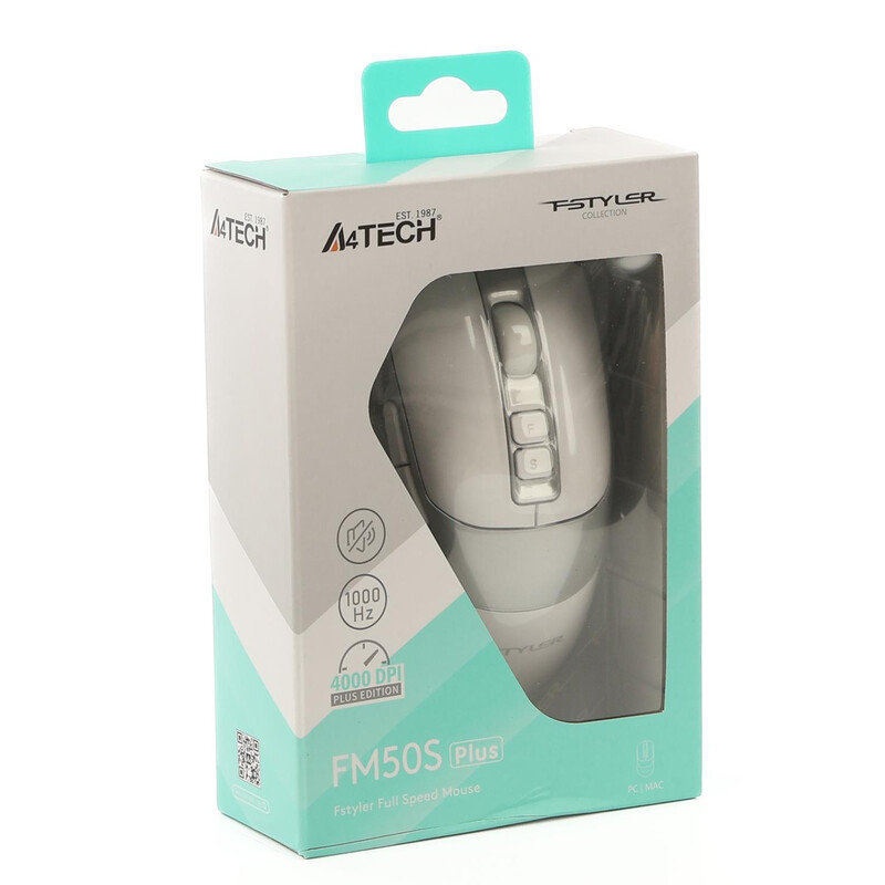 Мышь A4Tech Fstyler FM50S Plus White