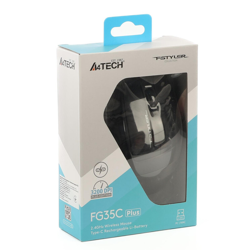 Миша бездротова A4Tech Fstyler FG35C Plus Grey