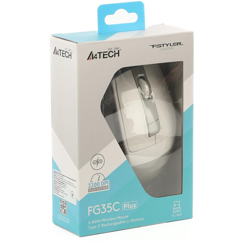 Миша бездротова A4Tech Fstyler FG35C Plus White