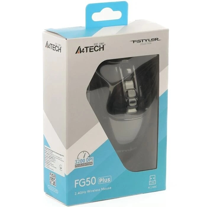 Мышь беспроводная A4Tech Fstyler FG50 Plus Black