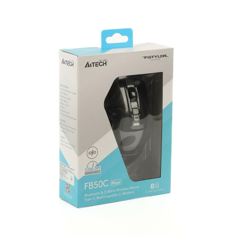 Мышь беспроводная A4Tech Fstyler FB50C Plus Black