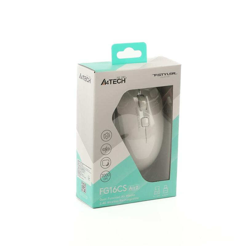 Мышь беспроводная A4Tech Fstyler FG16CS Air2 White